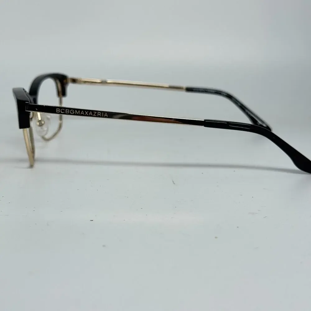 BCBGMAXAZRIA Eyeglasses Frames PEYTON‎ BLACK Gold Cat Eye 53-16-140 H17569